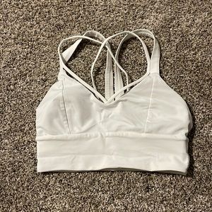 Lululemon White Sports Bra. Size 4